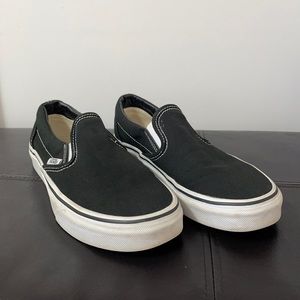 Black Slip-On Vans Women’s 6.5 Men’s 5
